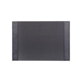 Black Crocodile Embossed Leather Desk Pad, 25.5 x 17.25